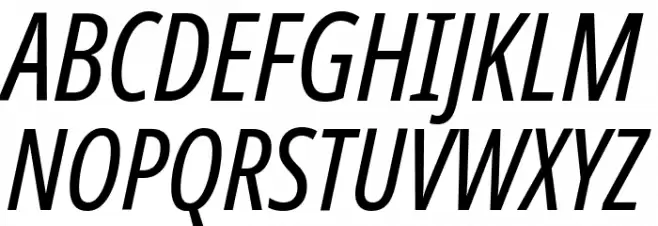 Noto Sans ExtraCondensed Italic Fonte MAIÚSCULAS