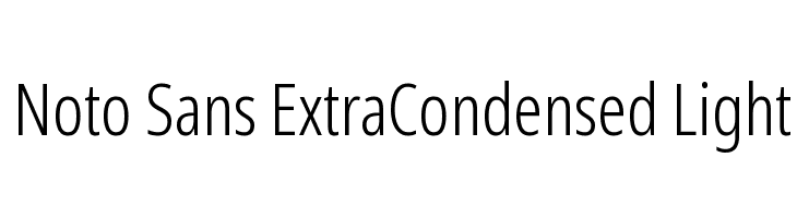 Noto Sans ExtraCondensed Light  フリーフォントのダウンロード
