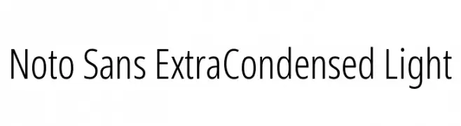 Noto Sans ExtraCondensed Light  Descarca Fonturi Gratis