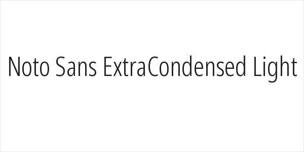 Noto Sans ExtraCondensed Light Logo