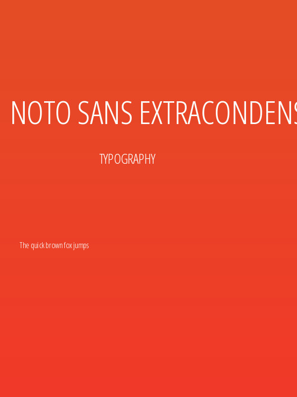 Noto Sans ExtraCondensed Light Poster