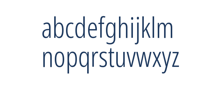 Noto Sans ExtraCondensed Light Lowercase