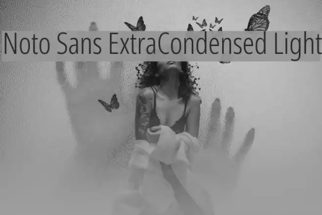 Noto Sans ExtraCondensed Light Font examples