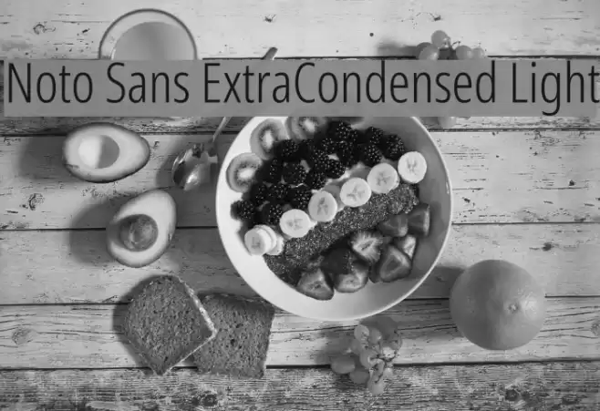 Noto Sans ExtraCondensed Light Font examples