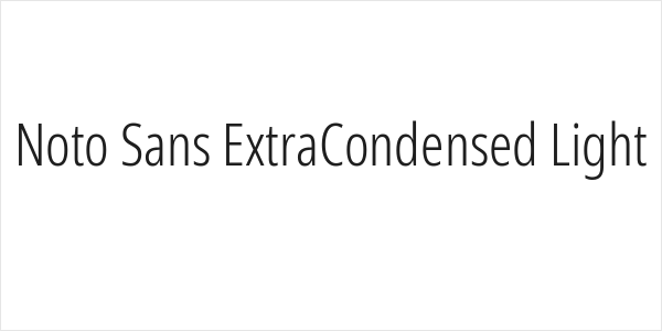 Noto Sans ExtraCondensed Light Logo