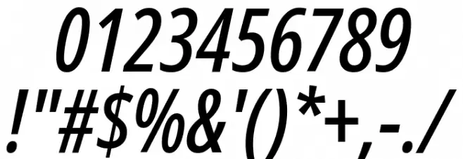 Noto Sans ExtraCondensed Medium Italic Font OTHER CHARS