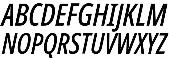 Noto Sans ExtraCondensed Medium Italic Polices MAJUSCULES