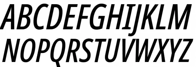 Noto Sans ExtraCondensed Medium Italic Fonte MAIÚSCULAS