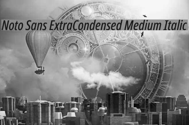 Noto Sans ExtraCondensed Medium Italic Font examples