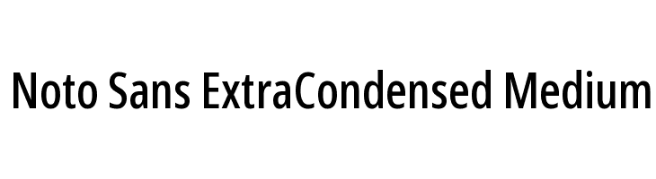 Noto Sans ExtraCondensed Medium  font caratteri gratis