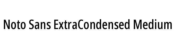 Noto Sans ExtraCondensed Medium  Frei Schriftart Herunterladen