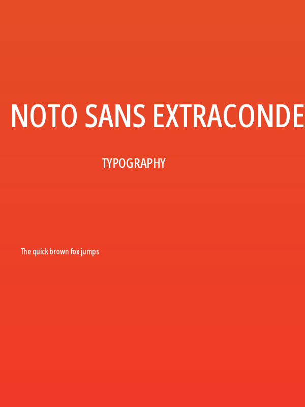 Noto Sans ExtraCondensed Medium Poster