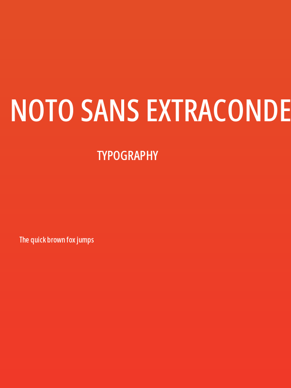 Noto Sans ExtraCondensed Medium Poster