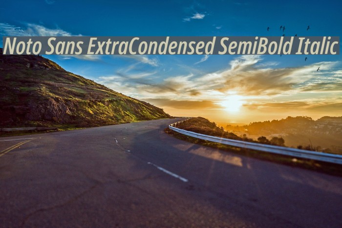 Noto Sans ExtraCondensed SemiBold Italic Example 1