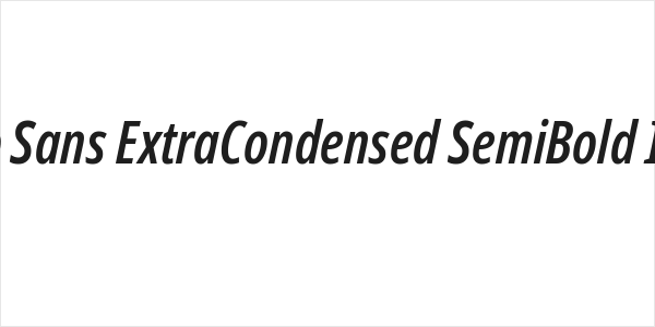 Noto Sans ExtraCondensed SemiBold Italic Logo