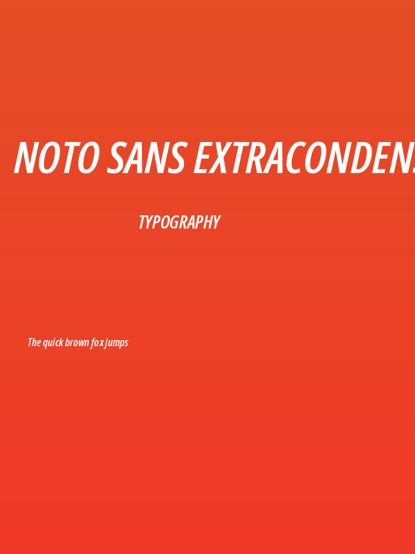 Noto Sans ExtraCondensed SemiBold Italic Poster