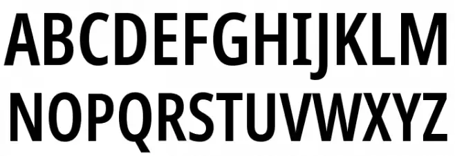 Noto Sans ExtraCondensed SemiBold Schriftart Groß