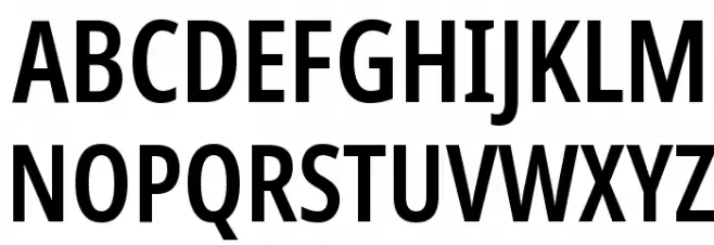 Noto Sans ExtraCondensed SemiBold 字体 大写