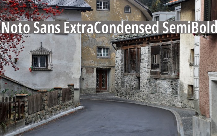 Noto Sans ExtraCondensed SemiBold Font examples