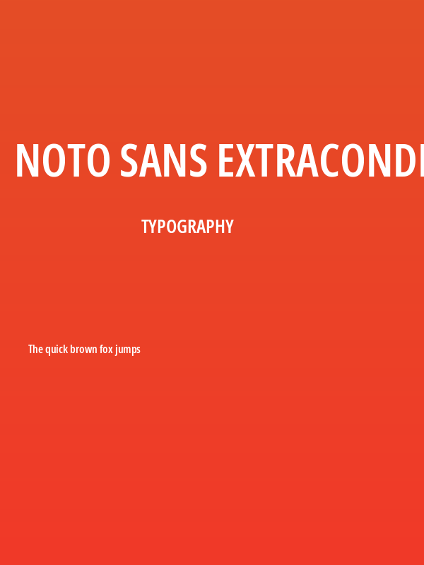 Noto Sans ExtraCondensed SemiBold Poster