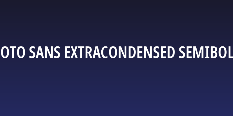 Noto Sans ExtraCondensed SemiBold Social Header