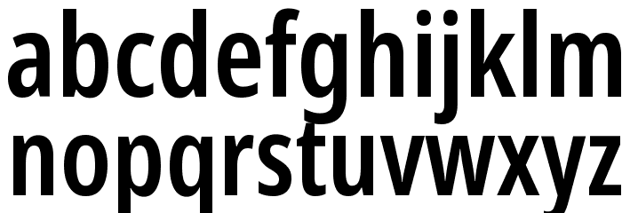 Noto Sans ExtraCondensed SemiBold Font LOWERCASE