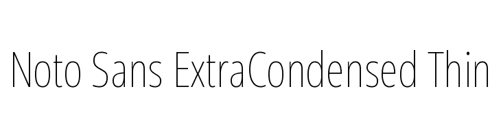 Noto Sans ExtraCondensed Thin  font caratteri gratis
