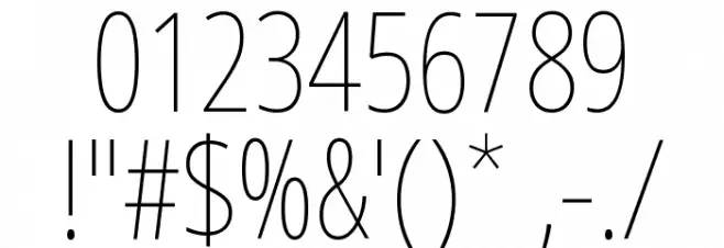 Noto Sans ExtraCondensed Thin Font OTHER CHARS