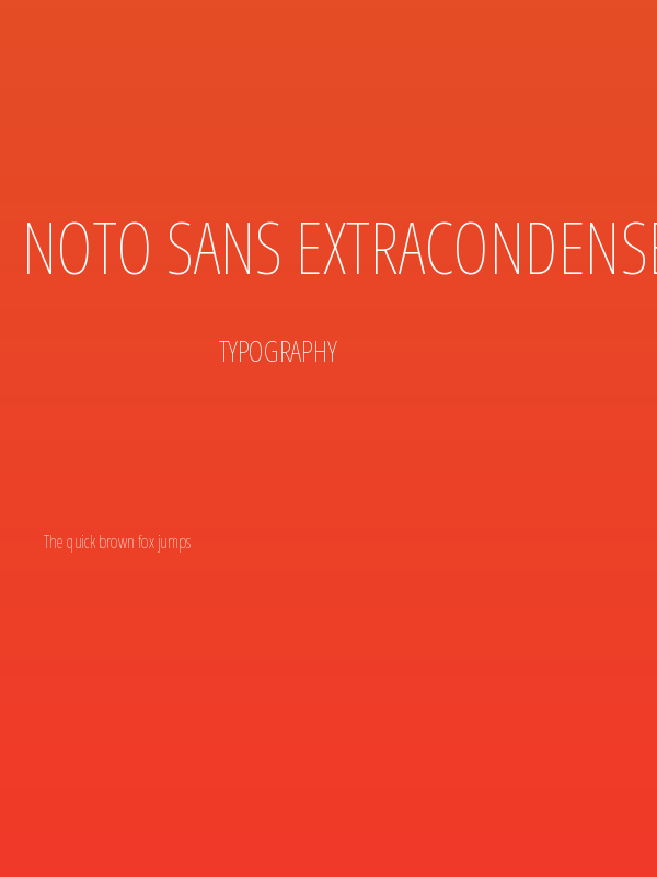 Noto Sans ExtraCondensed Thin Poster