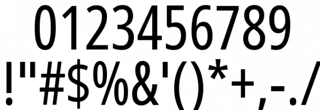 Noto Sans ExtraCondensed Font OTHER CHARS