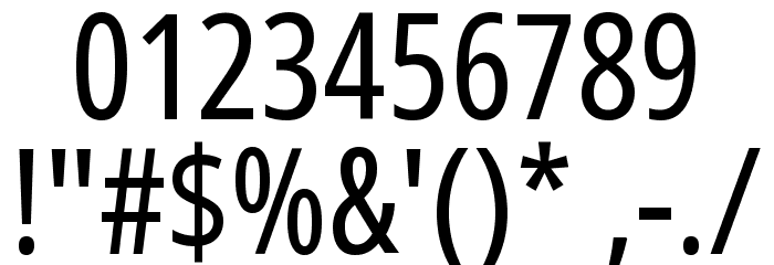 Noto Sans ExtraCondensed Font OTHER CHARS