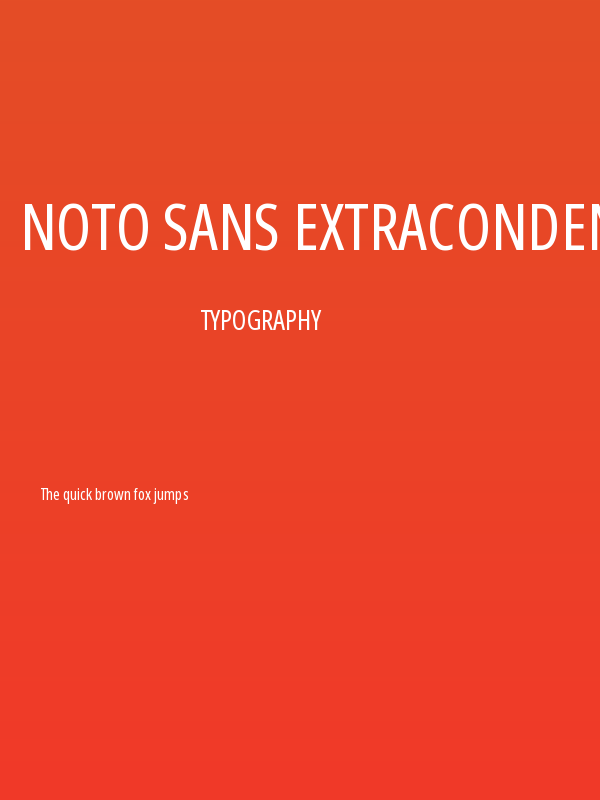 Noto Sans ExtraCondensed Poster