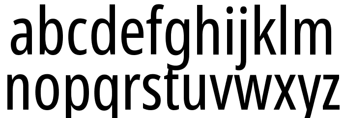 Noto Sans ExtraCondensed Font LOWERCASE