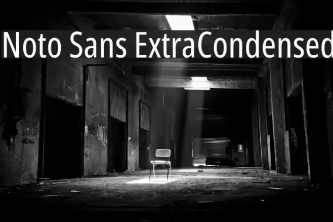 Noto Sans ExtraCondensed Font examples