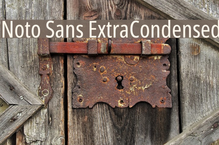 Noto Sans ExtraCondensed Font examples