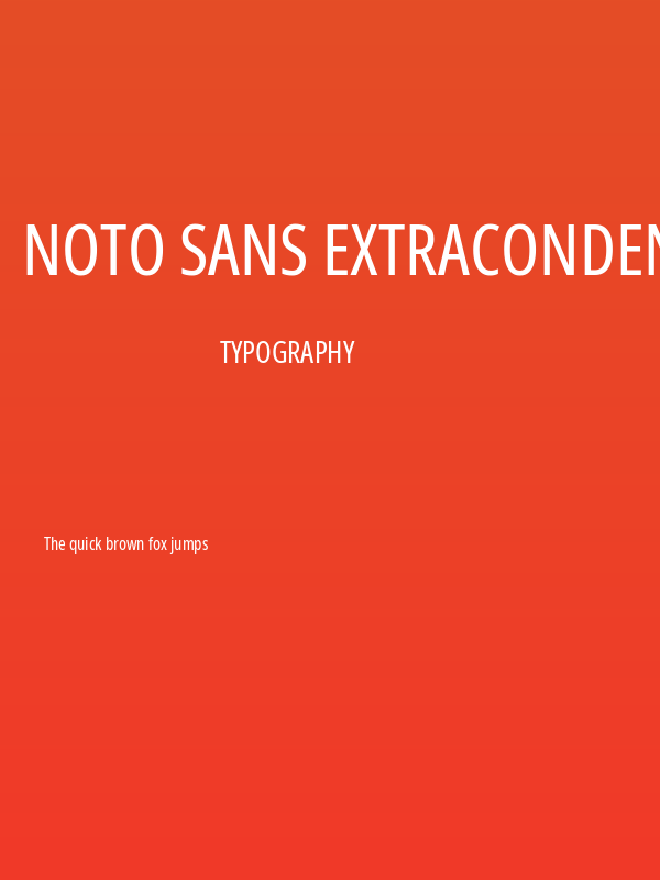 Noto Sans ExtraCondensed Poster