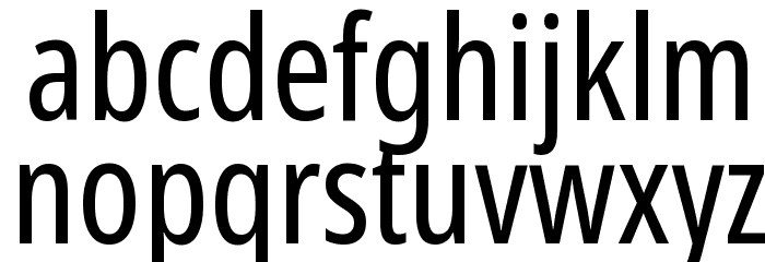 Noto Sans ExtraCondensed Font LOWERCASE