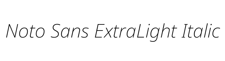 Noto Sans ExtraLight Italic  baixar fontes gratis