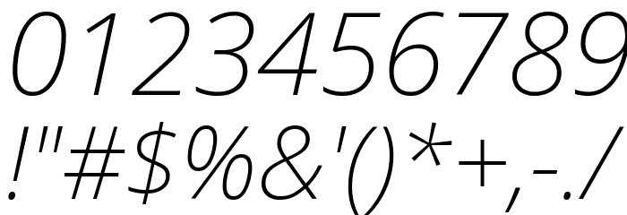 Noto Sans ExtraLight Italic Font OTHER CHARS
