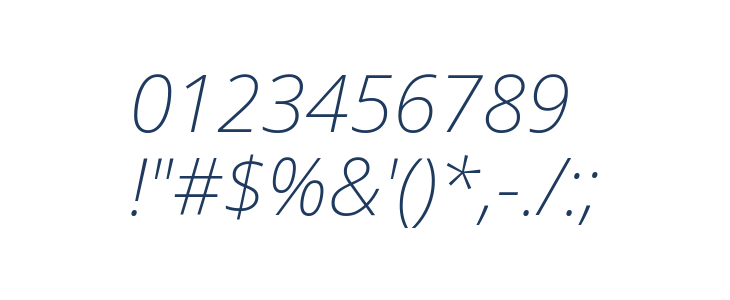 Noto Sans ExtraLight Italic Other Characters