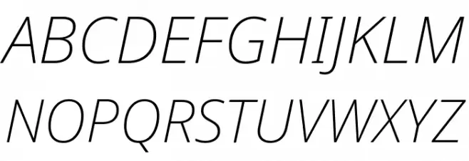 Noto Sans ExtraLight Italic Polices MAJUSCULES