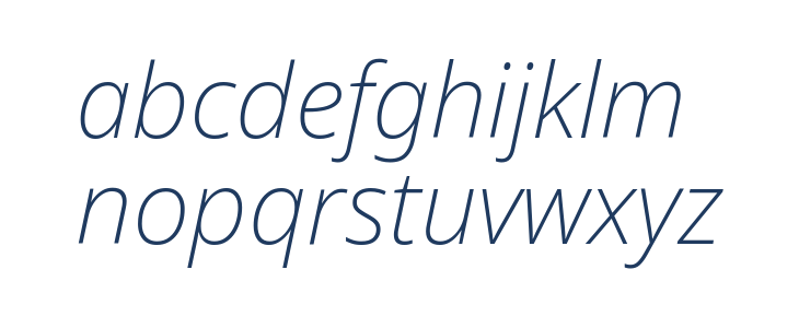 Noto Sans ExtraLight Italic Lowercase