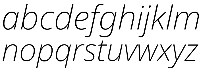 Noto Sans ExtraLight Italic Font LOWERCASE