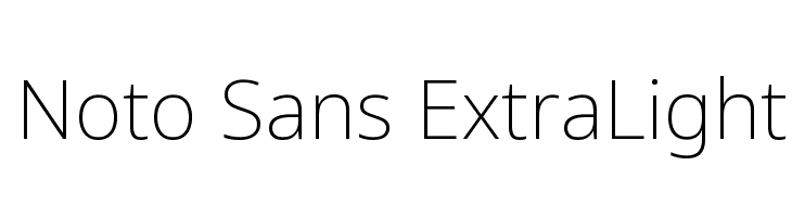 Noto Sans ExtraLight  免费字体下载