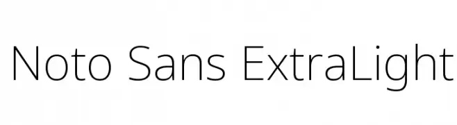Noto Sans ExtraLight  नि: शुल्क फ़ॉन्ट्स डाउनलोड