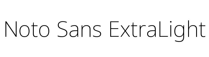 Noto Sans ExtraLight  font caratteri gratis