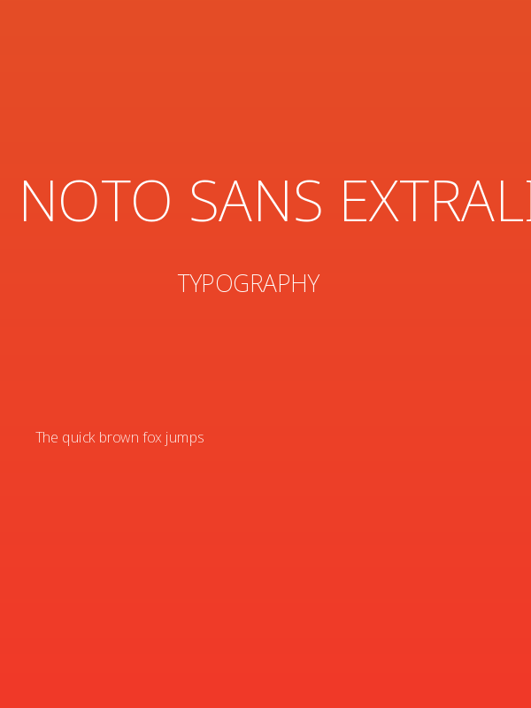 Noto Sans ExtraLight Poster