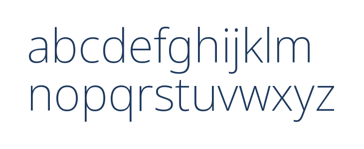 Noto Sans ExtraLight Lowercase