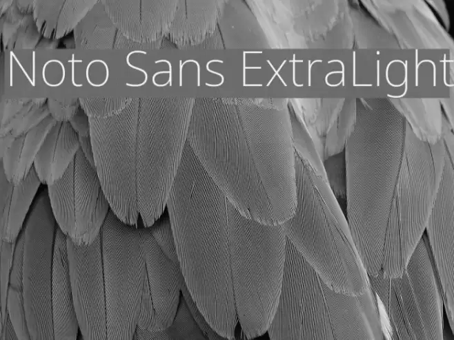 Noto Sans ExtraLight Font examples