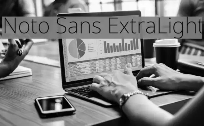 Noto Sans ExtraLight Font examples